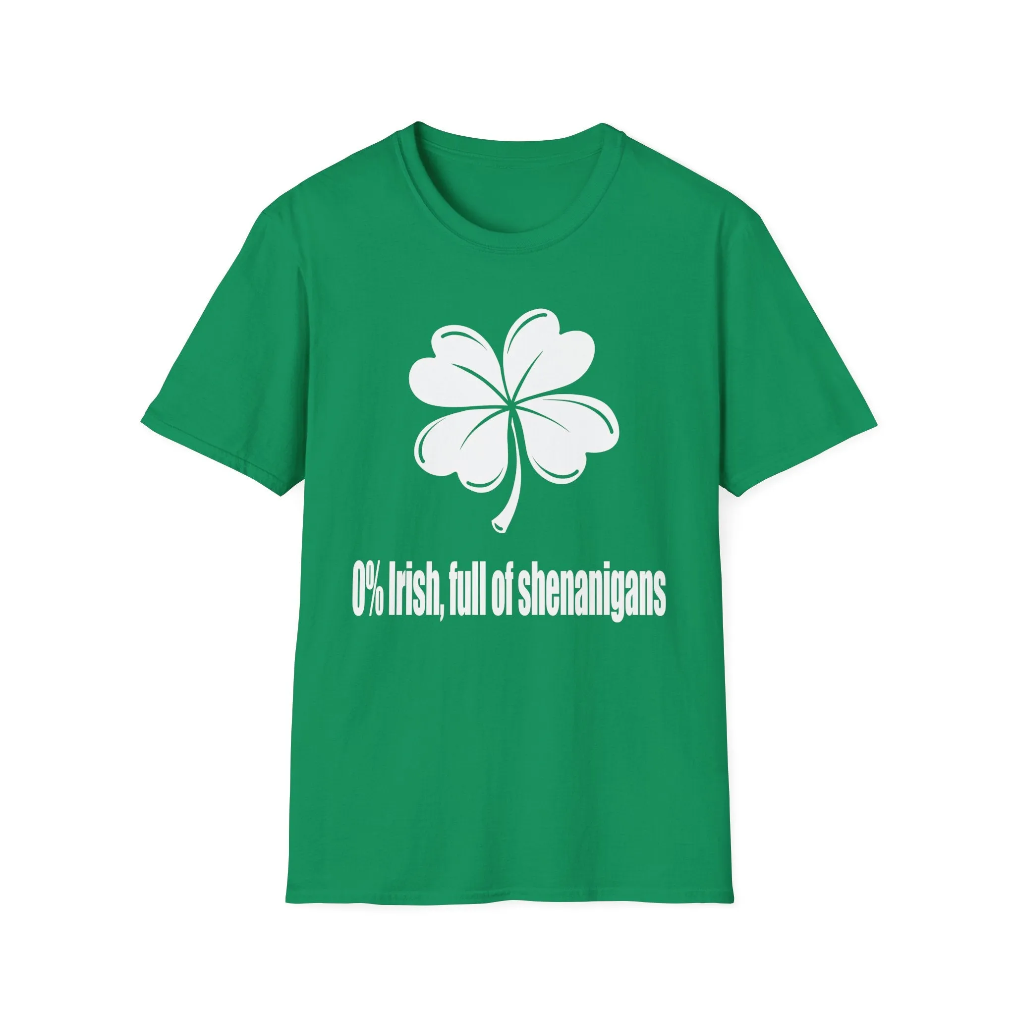 0% Irish, Full of Shenanigans| Deluxe St Patrick's Day Tee