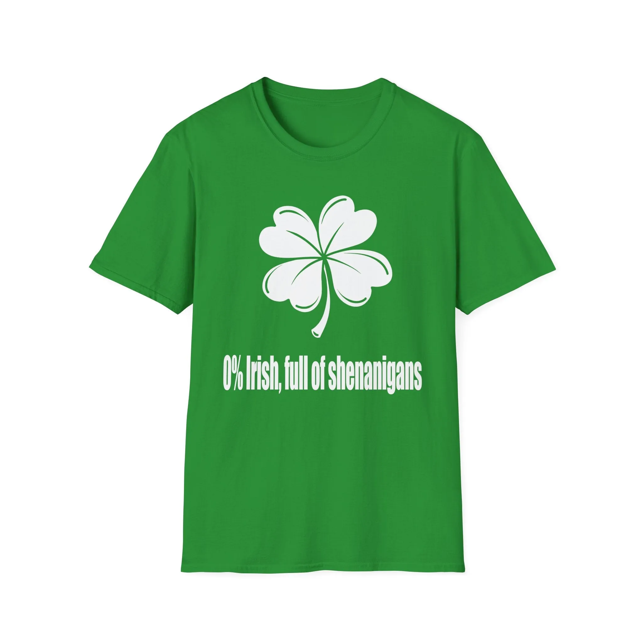 0% Irish, Full of Shenanigans| Deluxe St Patrick's Day Tee