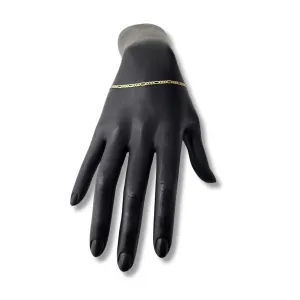 10K Yellow Gold Thin Figaro Bracelet