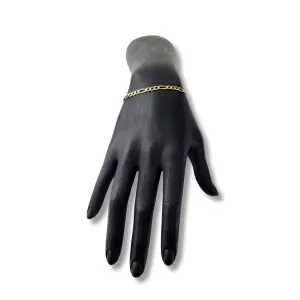 14K Yellow Gold Figaro Bracelet
