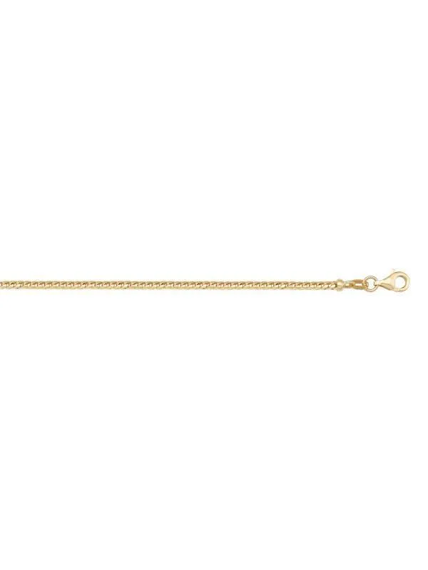 14k Yellow Gold Franco 1.0 mm Italian Chain