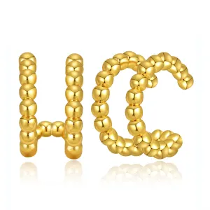 18K Gold-Plated Bead Layered Ear Cuffs