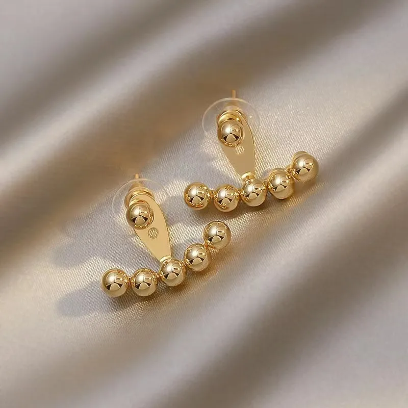 18K Gold-Plated Beaded Ear Jackets