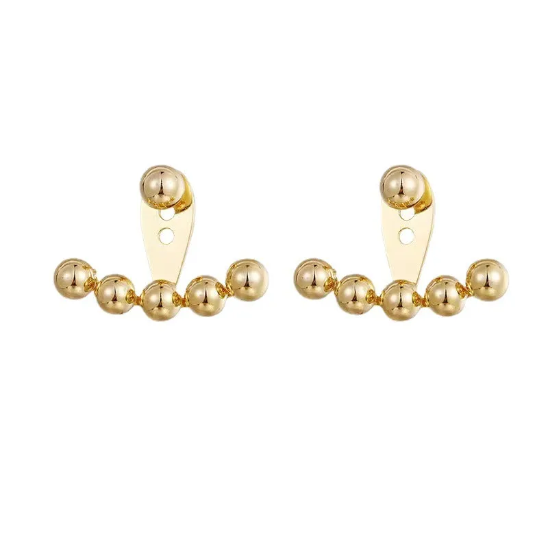 18K Gold-Plated Beaded Ear Jackets