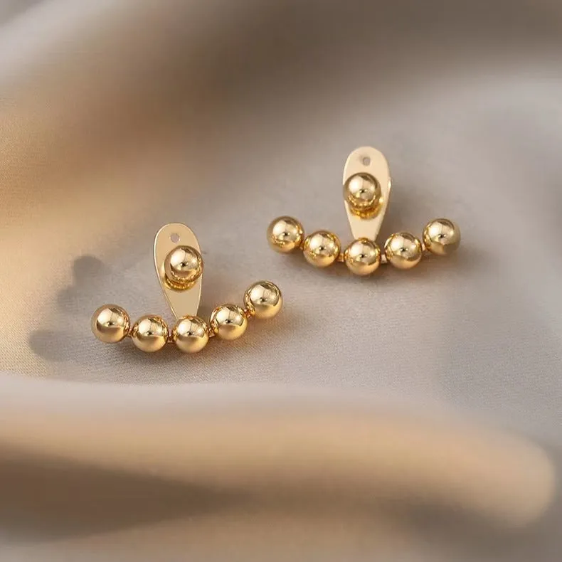 18K Gold-Plated Beaded Ear Jackets