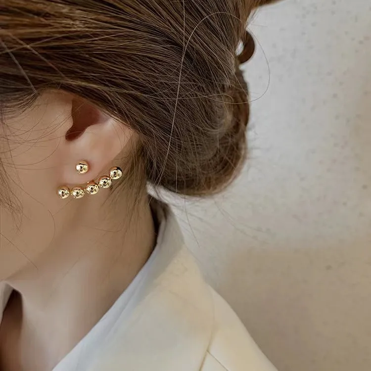 18K Gold-Plated Beaded Ear Jackets