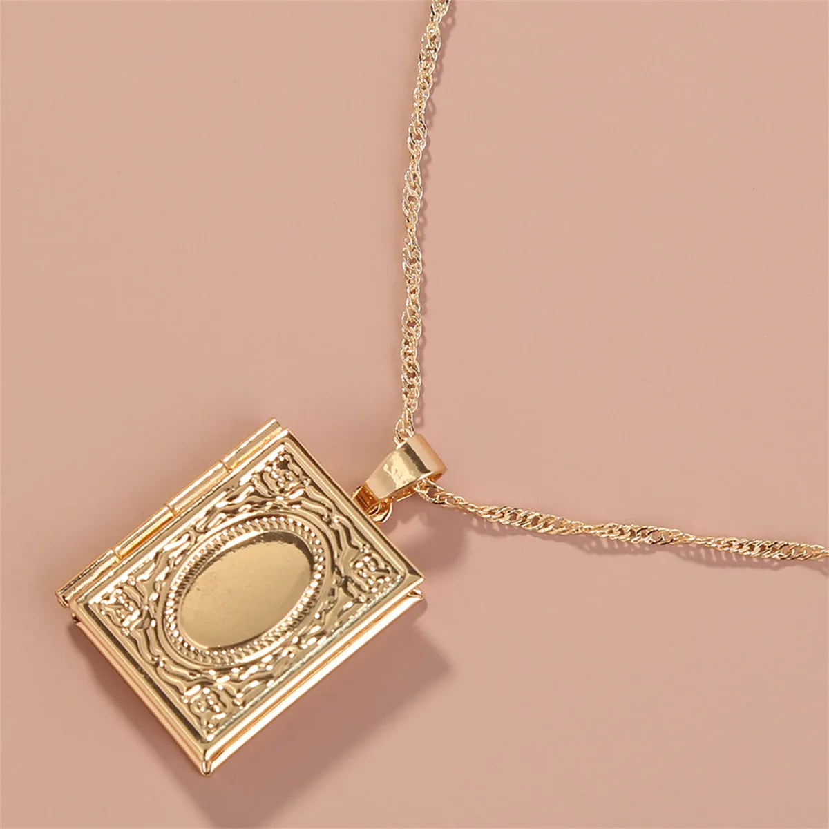 18K Gold-Plated Book Locket