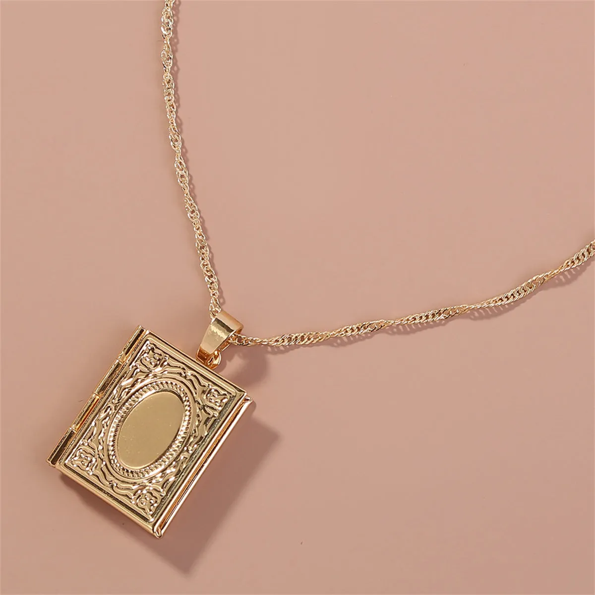 18K Gold-Plated Book Locket