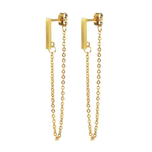 18K Gold-Plated Chain Drop Earrings