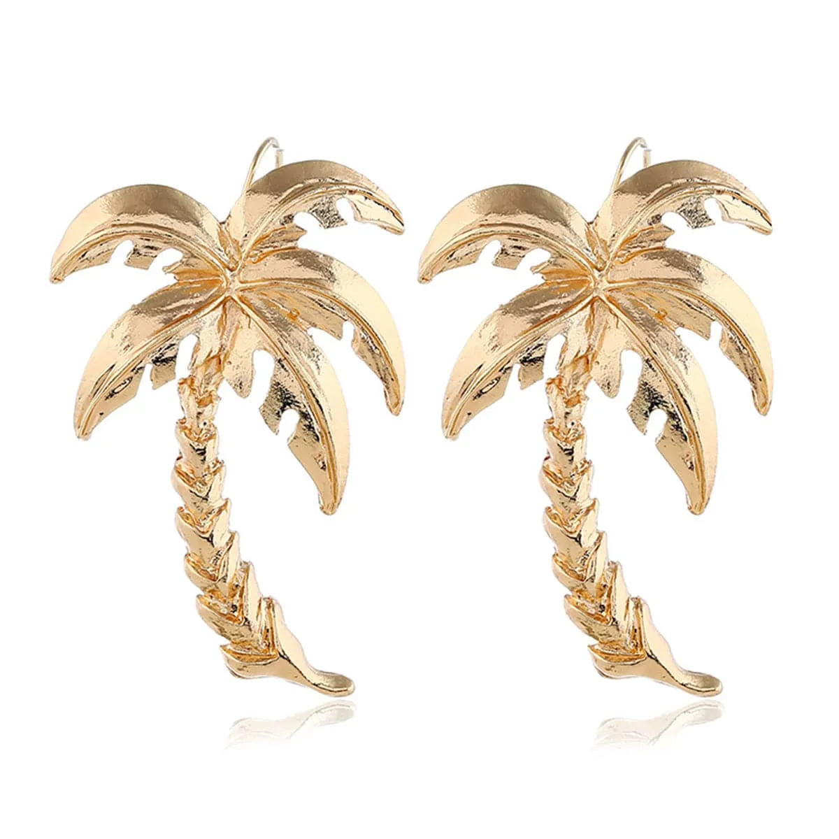 18K Gold-Plated Coconut Tree Drop Earrings