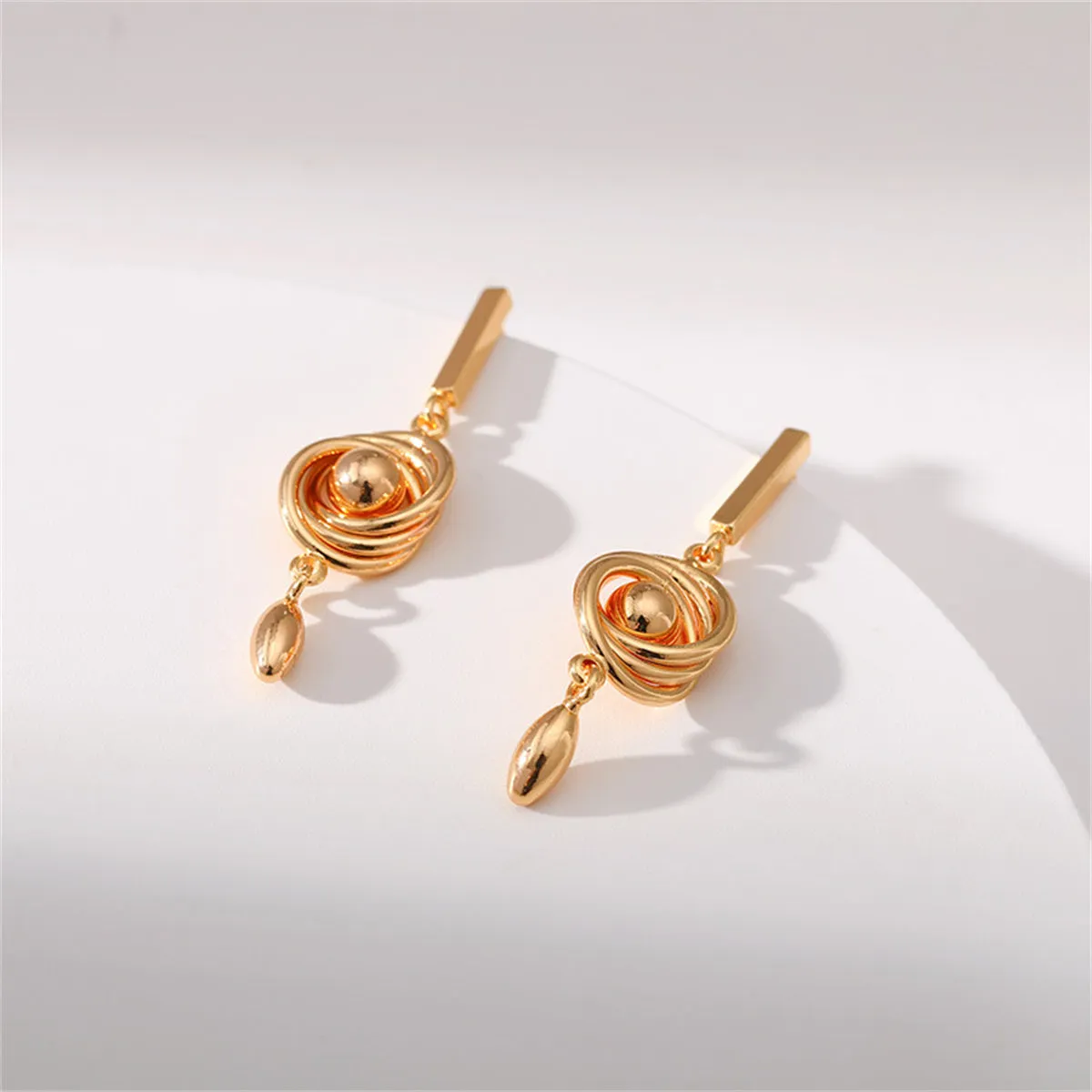 18K Gold-Plated Coil Drop Earrings