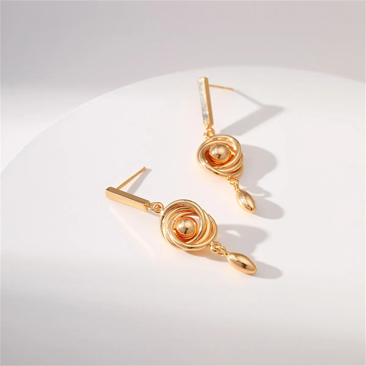 18K Gold-Plated Coil Drop Earrings
