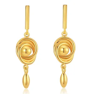 18K Gold-Plated Coil Drop Earrings
