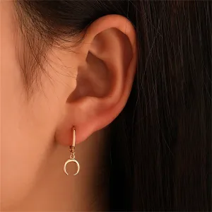 18K Gold-Plated Crescent Moon Huggie Earrings