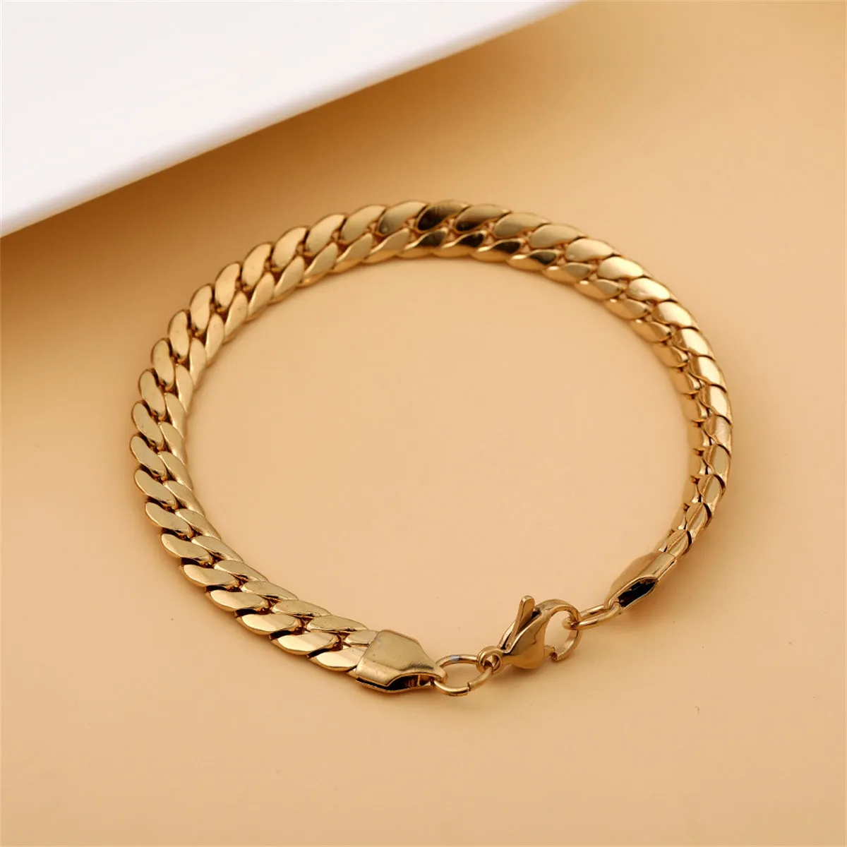 18K Gold-Plated Curb Chain Bracelet