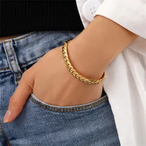 18K Gold-Plated Curb Chain Bracelet