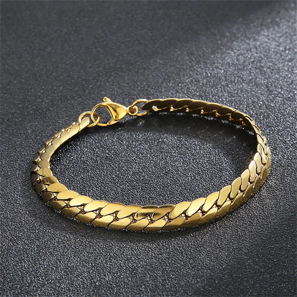 18K Gold-Plated Curb Chain Bracelet