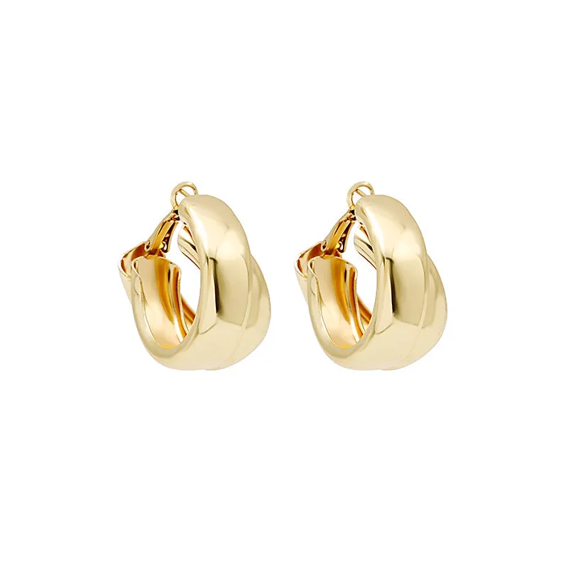 18K Gold-Plated Double Huggie Earrings