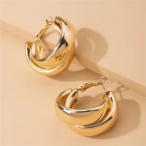 18K Gold-Plated Double Huggie Earrings