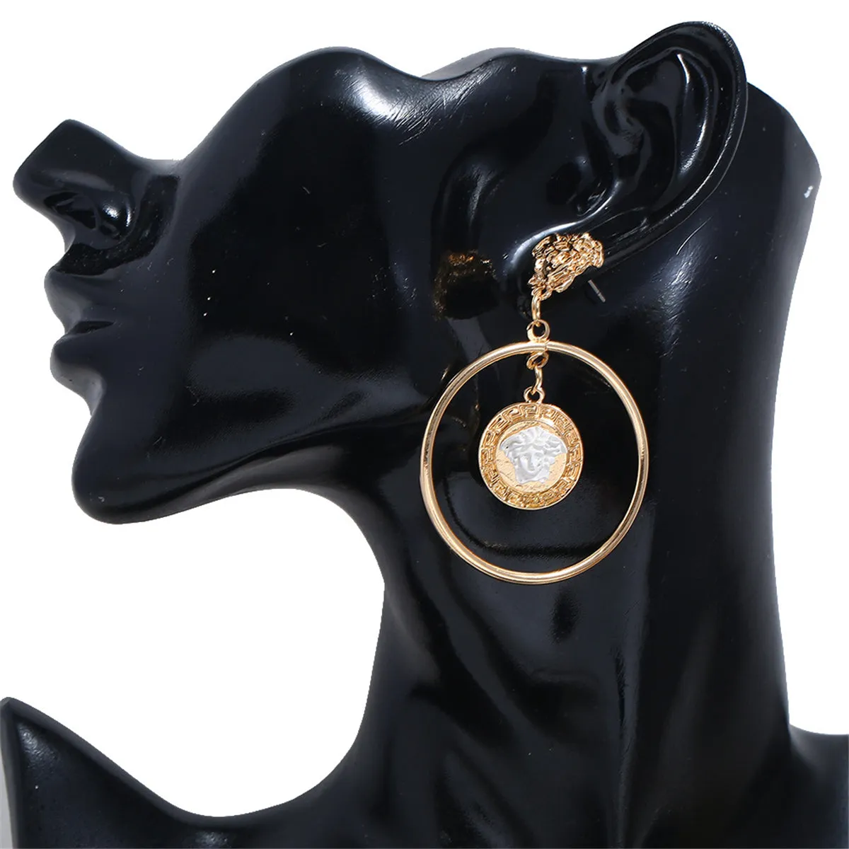 18K Gold-Plated Figure Drop Earrings