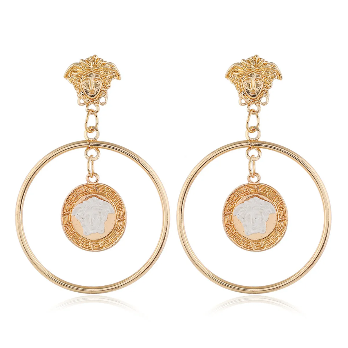 18K Gold-Plated Figure Drop Earrings