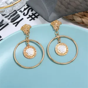 18K Gold-Plated Figure Drop Earrings