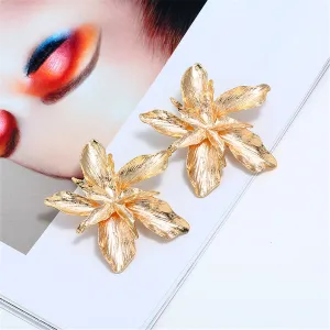 18K Gold-Plated Flower Stud Earrings