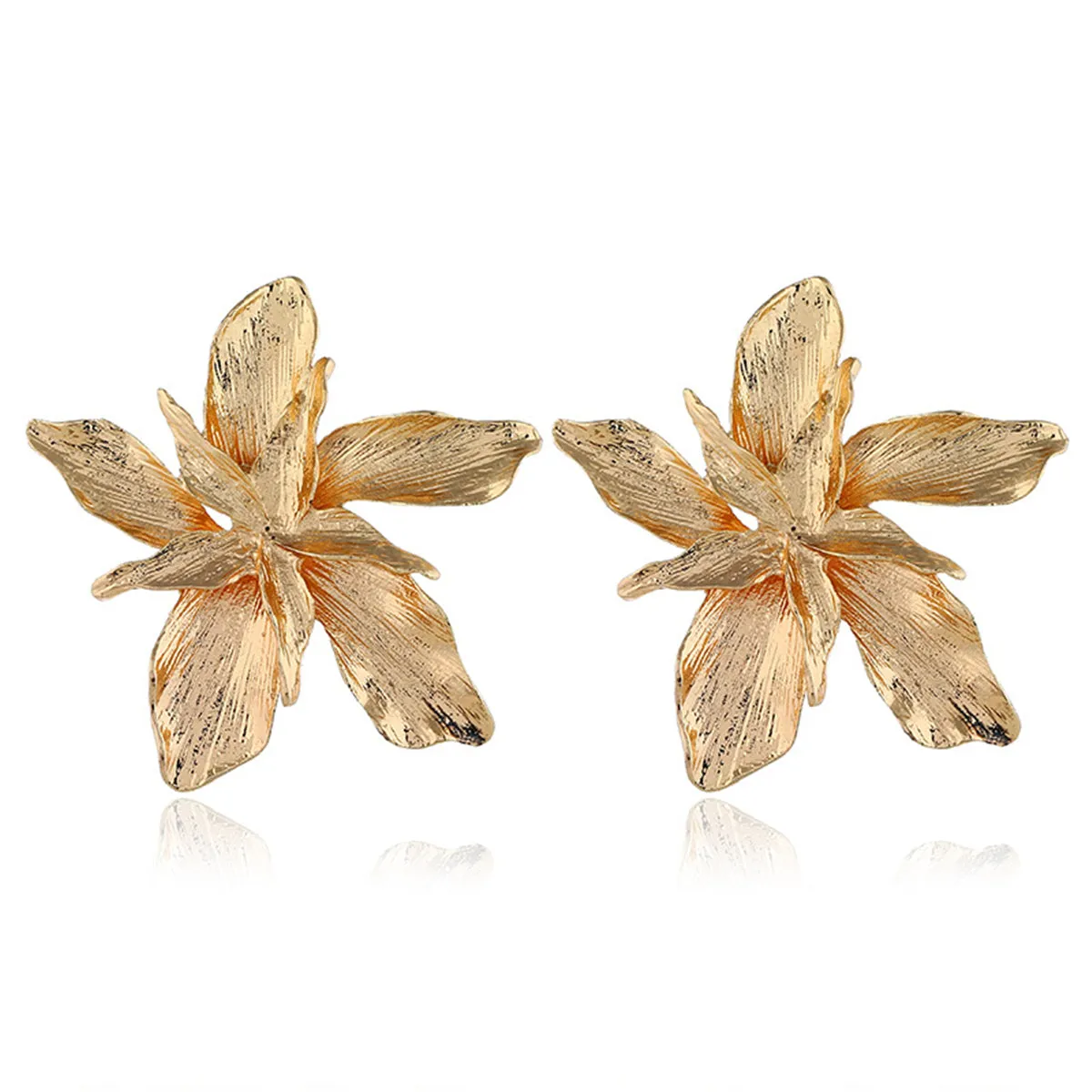 18K Gold-Plated Flower Stud Earrings