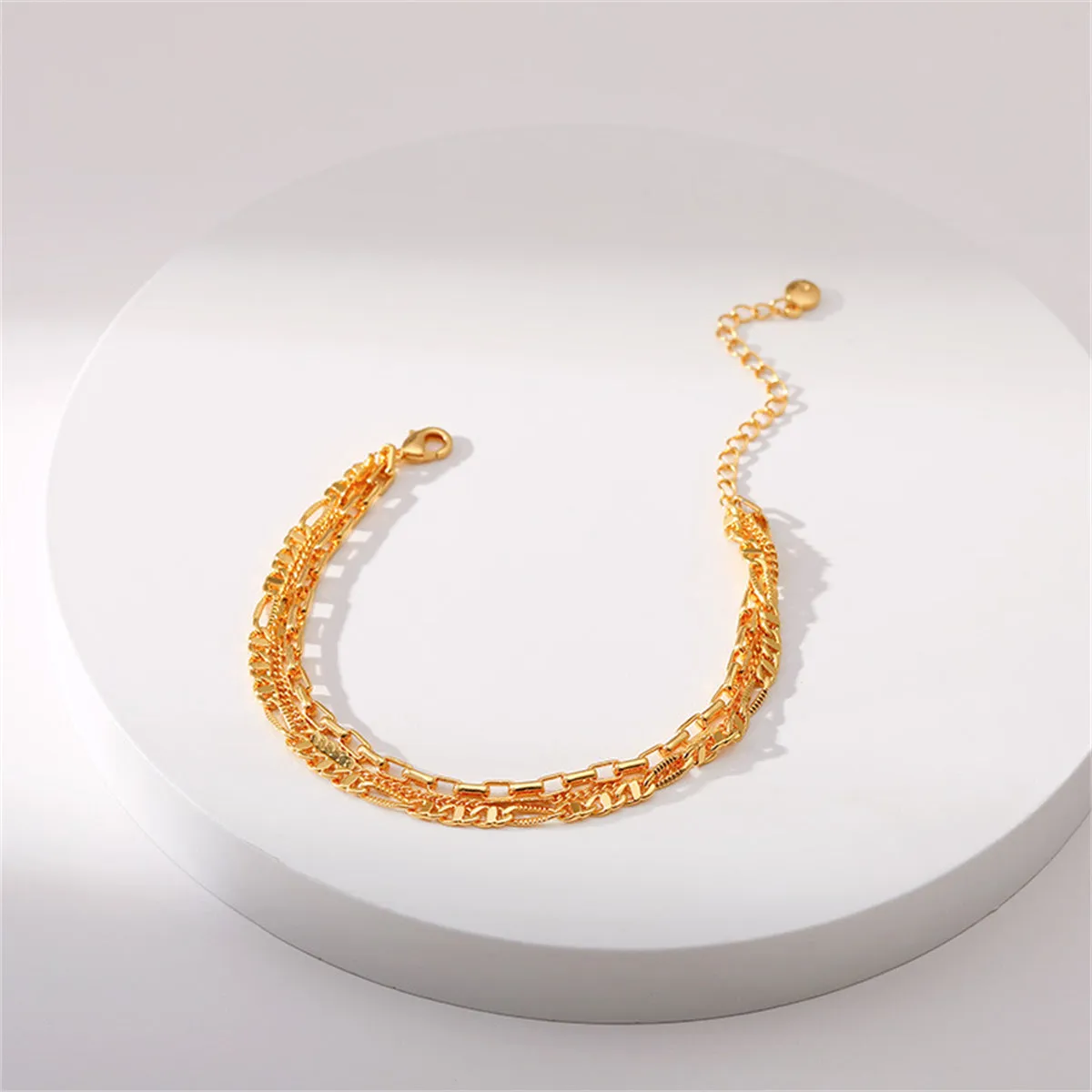 18K Gold-Plated Tri-Chain Bracelet