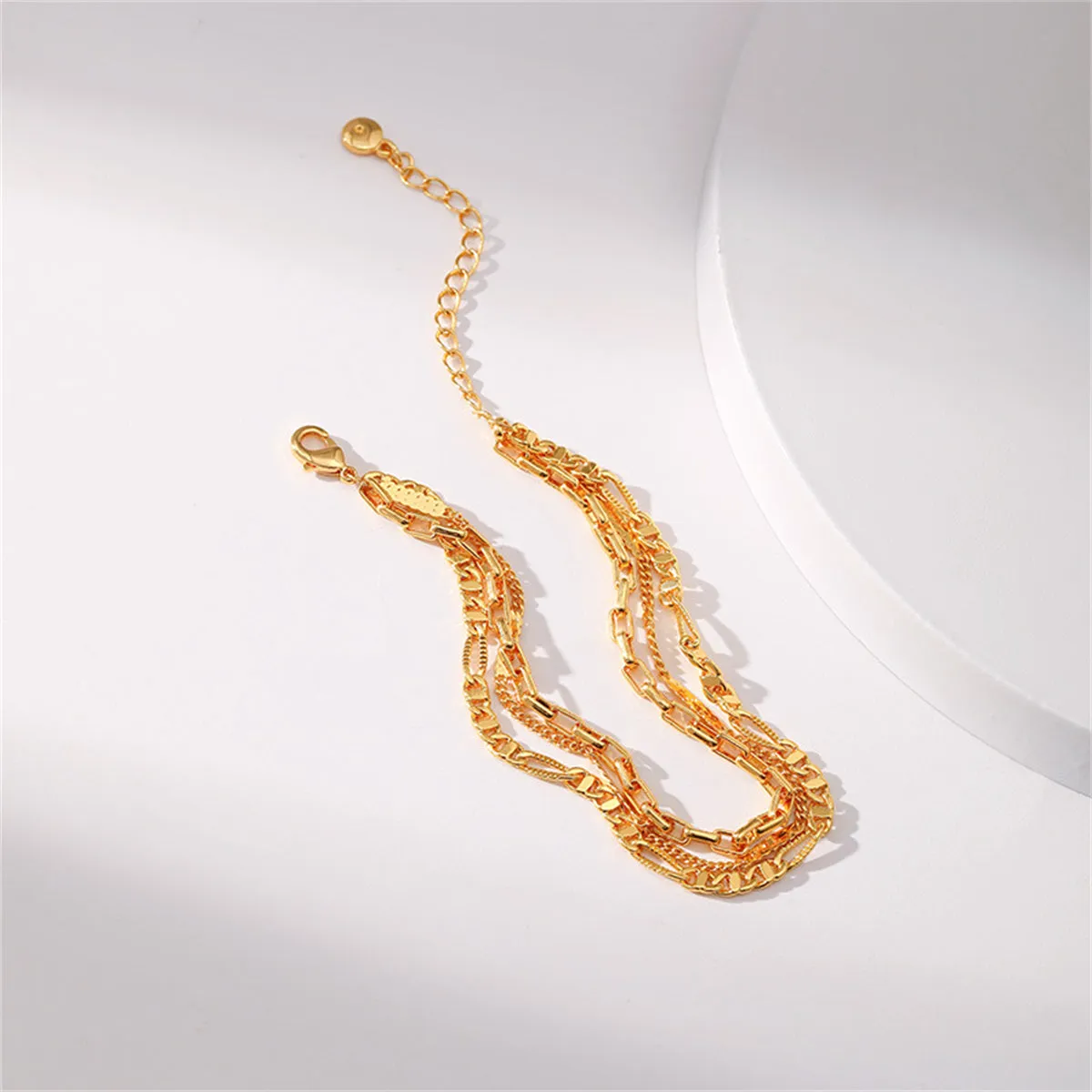 18K Gold-Plated Tri-Chain Bracelet