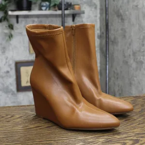A New Day Women's Jocelyn Wedge Stretch Dress Boots 87930343 Camel 9M