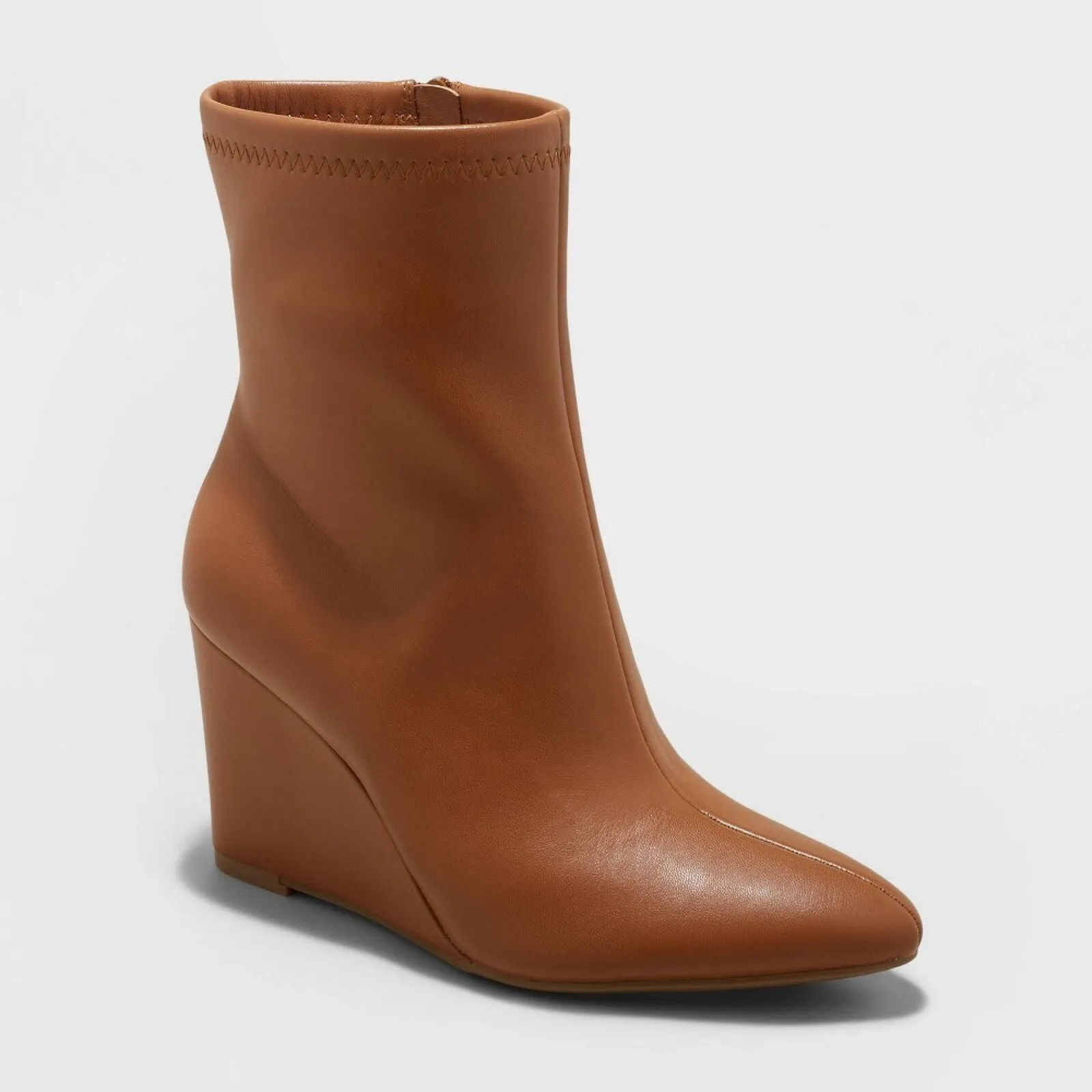 A New Day Women's Jocelyn Wedge Stretch Dress Boots 87930343 Camel 9M