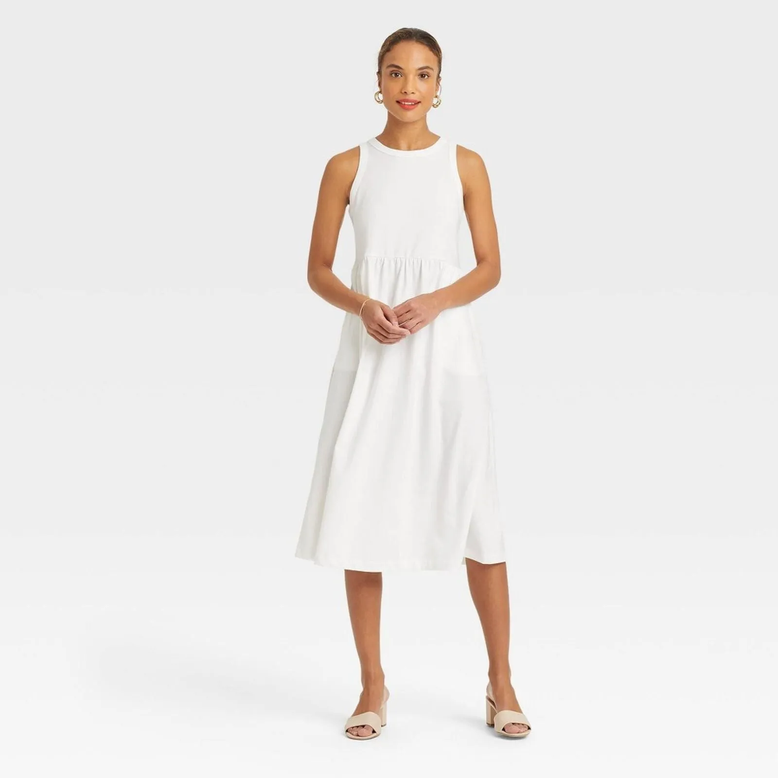 A New Day Women's Sleeveless Knit Ballet Dress 84197893 White L