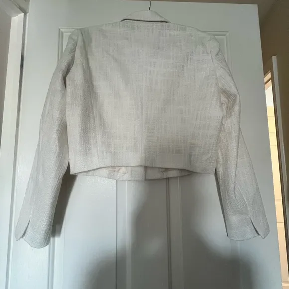 Abercrombie &amp; Fitch white tweed blazer, M, NWT