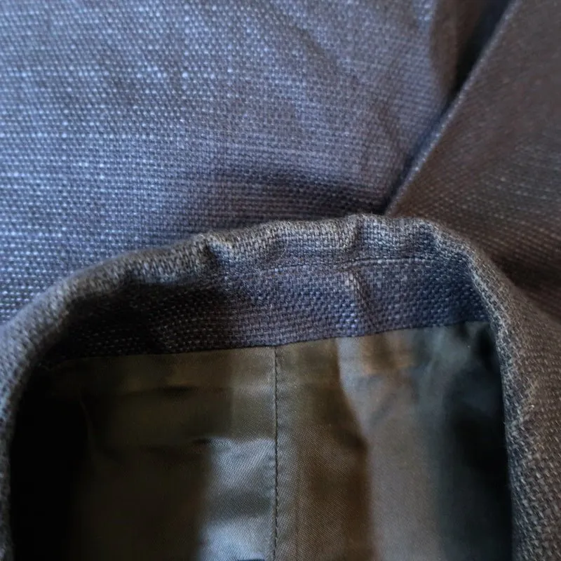 ACNE Studios Blair Coat Navy Canvas Size 38 Snap-Front Long Jacket