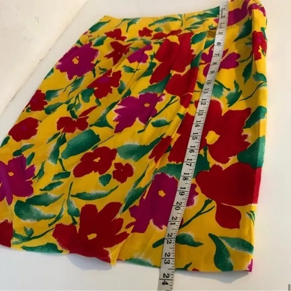 albert nipon silk floral print pencil skirt size:12