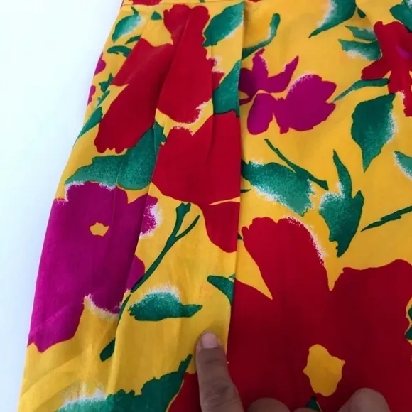 albert nipon silk floral print pencil skirt size:12