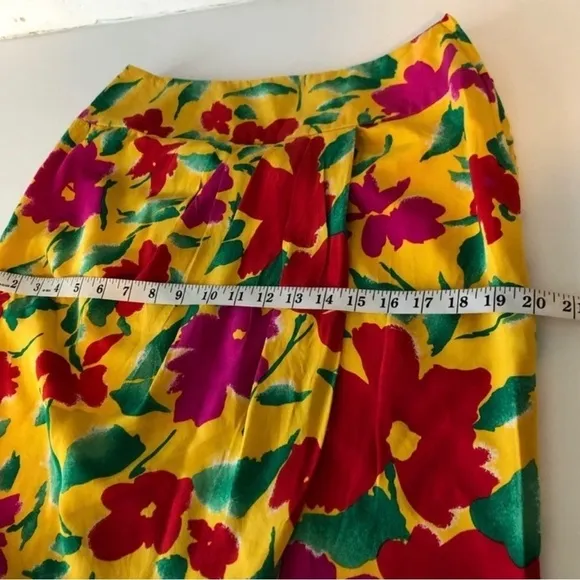 albert nipon silk floral print pencil skirt size:12