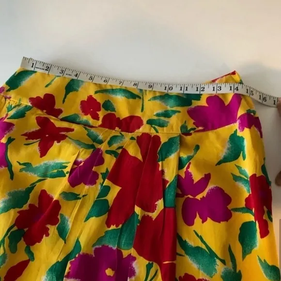 albert nipon silk floral print pencil skirt size:12
