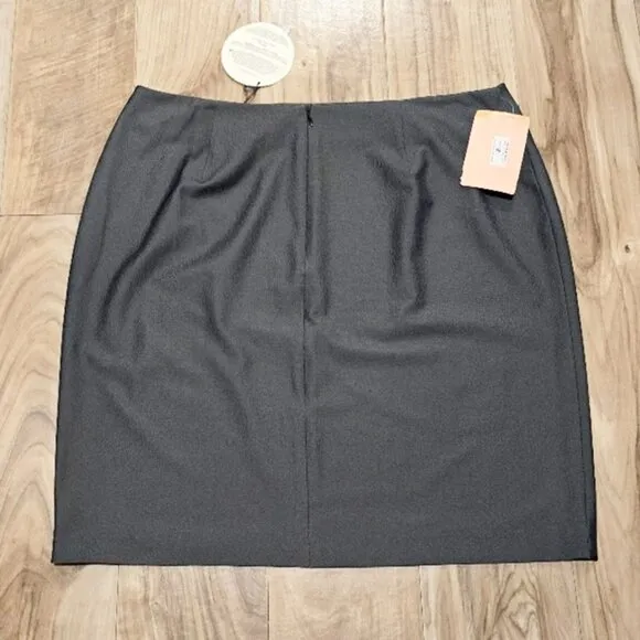 Alex Garfield &amp; Marks Straight Pencil Skirt 16 Womens NWT Gray USA Made Career