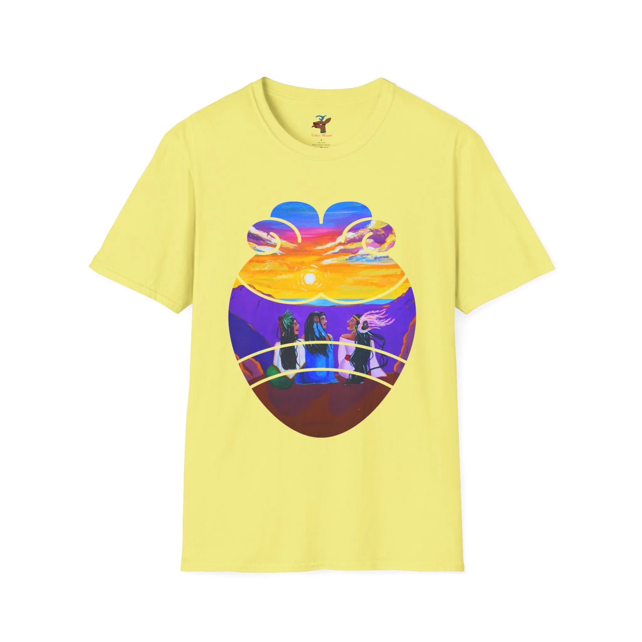 Amistad Unisex Softstyle T-Shirt | Aztec Friendship| Calpulli| Yollotl| Danza Azteca| Indigenous| Aztec dance| clothes| Apparel