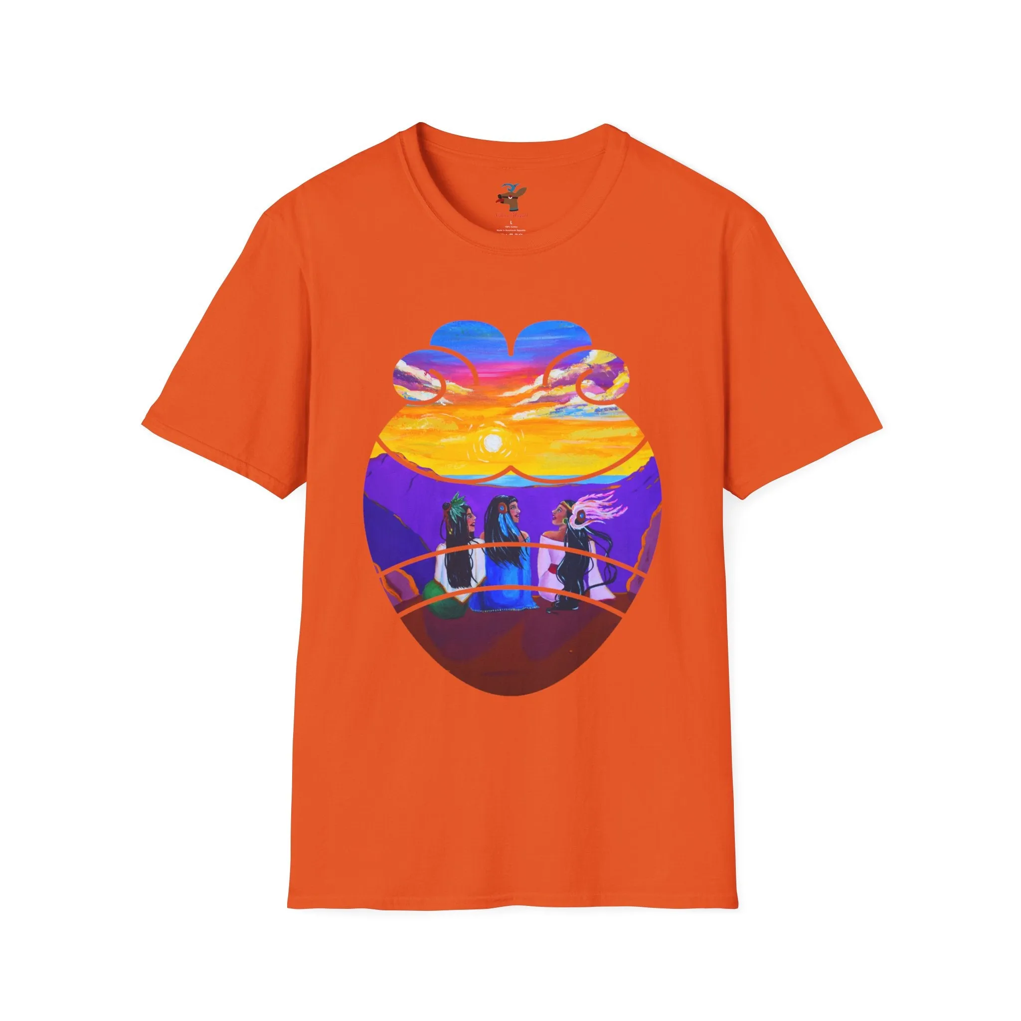 Amistad Unisex Softstyle T-Shirt | Aztec Friendship| Calpulli| Yollotl| Danza Azteca| Indigenous| Aztec dance| clothes| Apparel