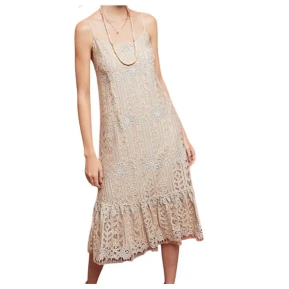 Anthropologie Eri &amp; Ali Twilight Lace Dress Women's Size XS