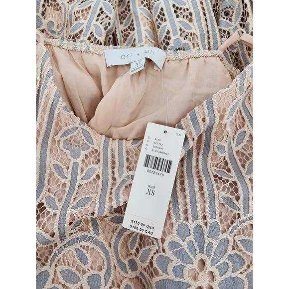 Anthropologie Eri &amp; Ali Twilight Lace Dress Women's Size XS
