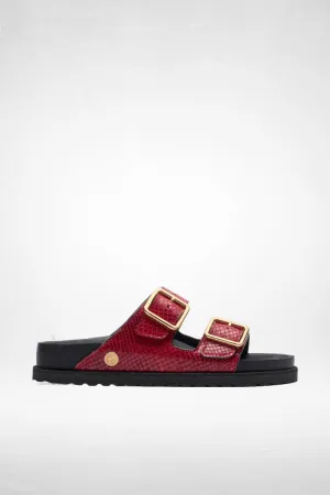 Arizona Snake Birkenstock in Red