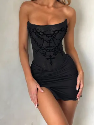 ASHIA MINI DRESS BLACK