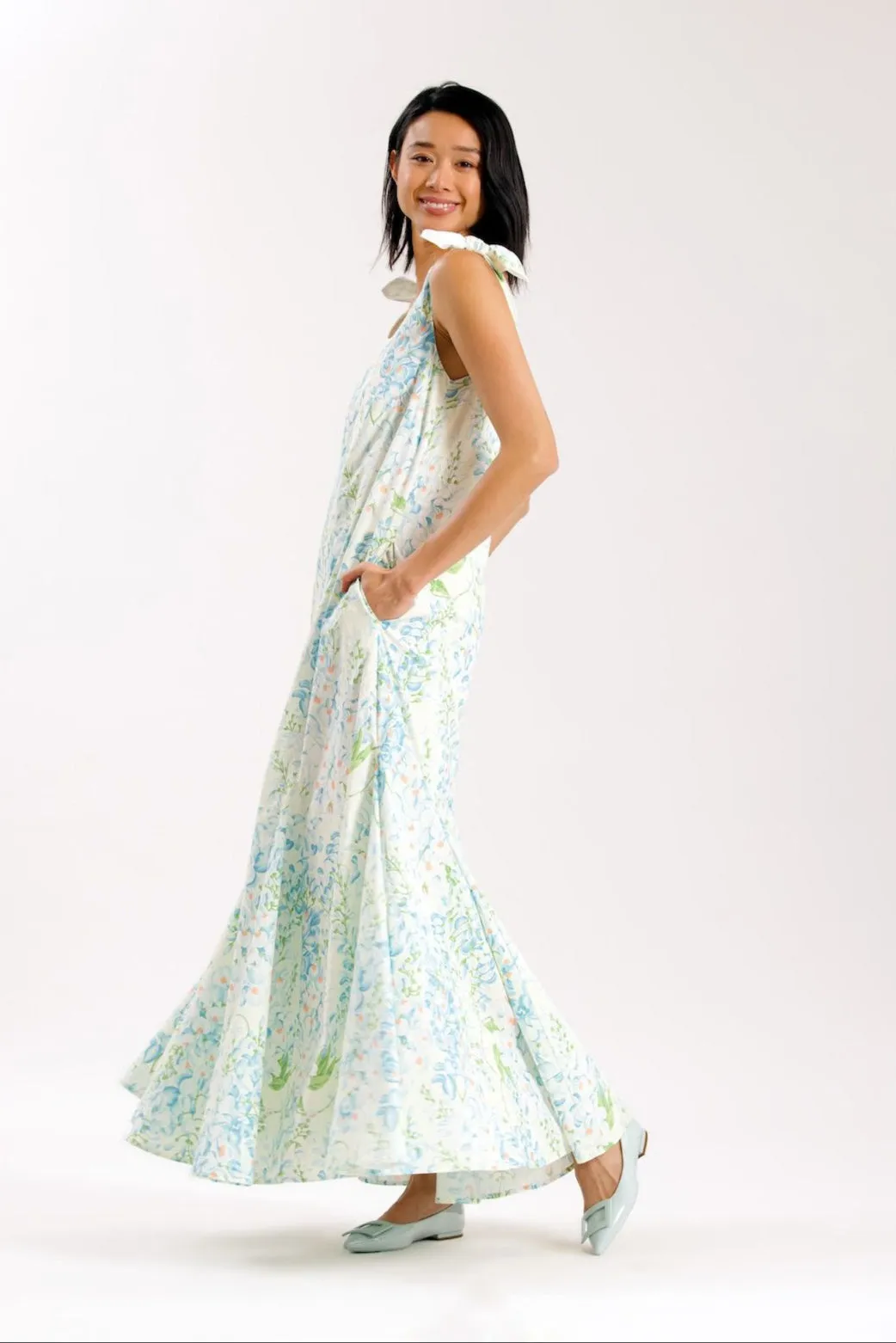 Ashley Blue Floral Maxi Dress