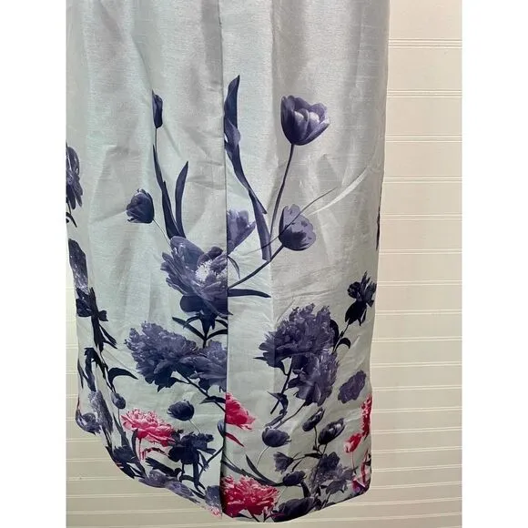 Ashro White Floral Print Asymmetrical Skirt