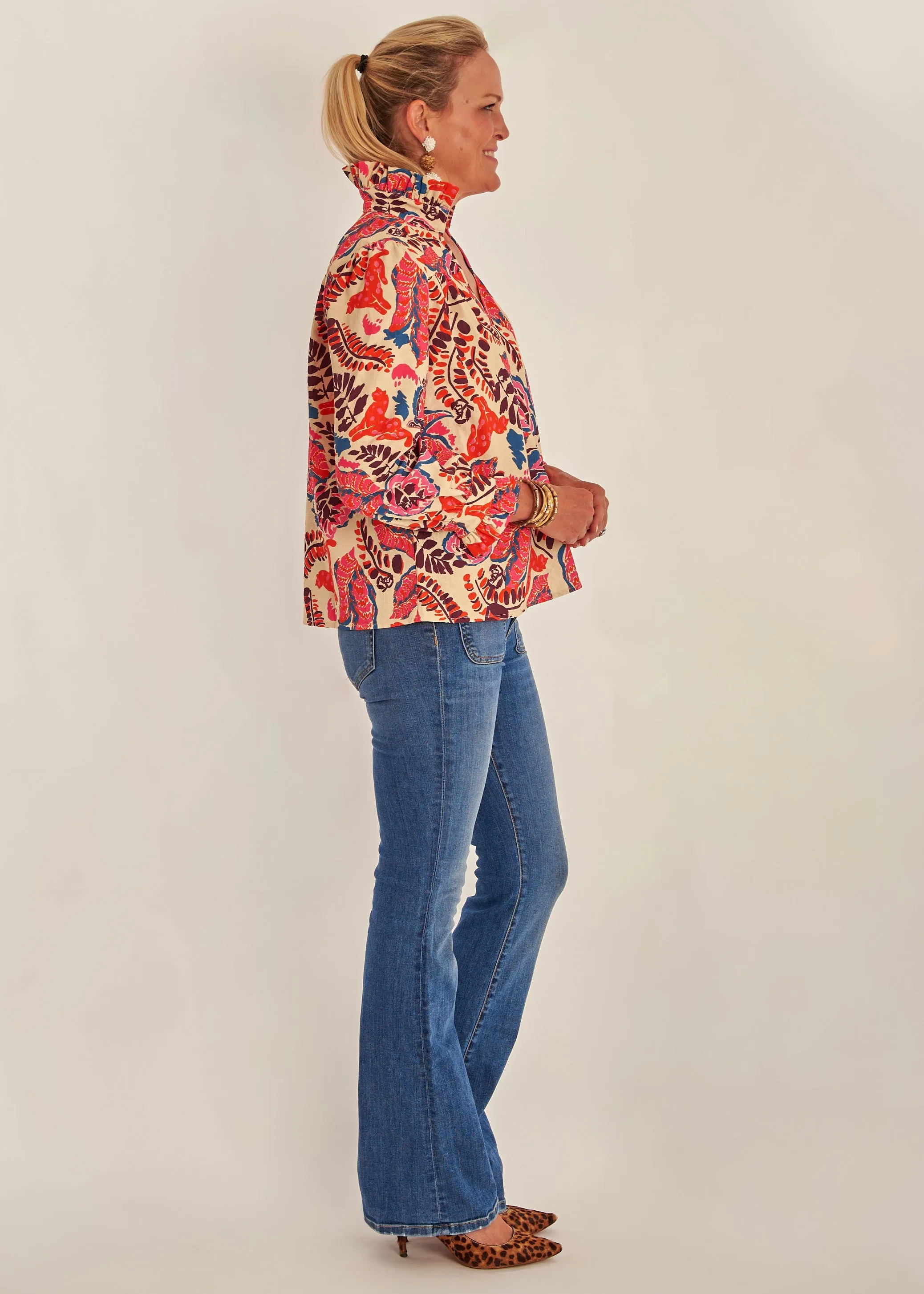 Aspen Blouse - Puma Coral