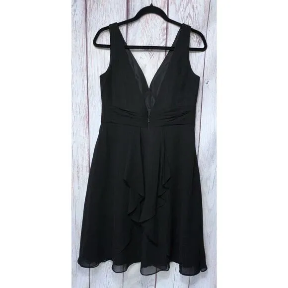 Azazie Kayla Women's Mini Little Black Dress Cocktail Formal Bridesmaid Size 10